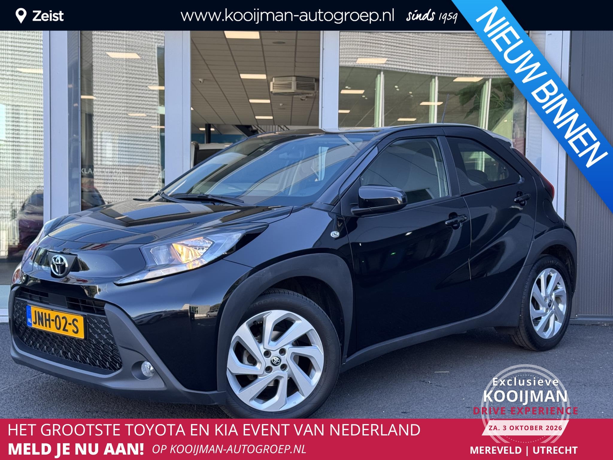 Toyota Aygo X 1.0 VVT-i S-CVT Play | Airco | Achteruitrijcam, Auto's, Gebruikt, Euro 6, 4 stoelen, Zwart