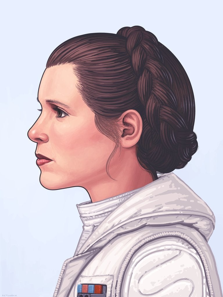 Princess Leia (Carrie Fisher) Mondo - Star Wars - Glicee, Rechthoekig Staand, Nieuw, Ophalen of Verzenden, A1 t/m A3