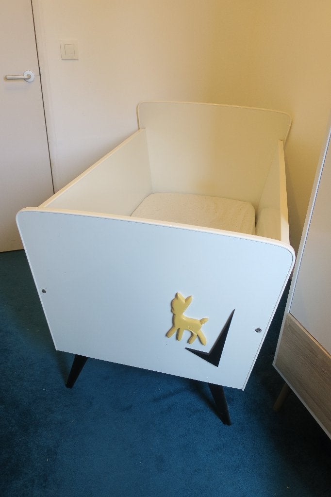 kinderbedje/ ledikant vintage retro jaren 60, Ophalen, Gebruikt, Ledikant
