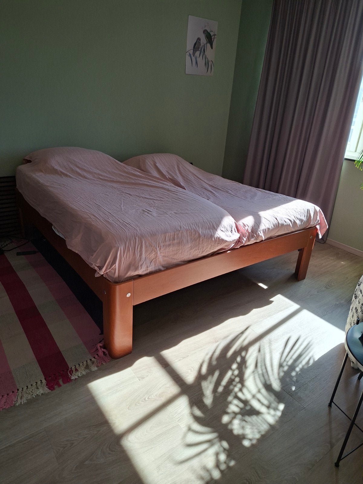 Auping tweepersoonsbed, Huis en Inrichting, Ophalen, Bruin, Tweepersoons, 180 cm