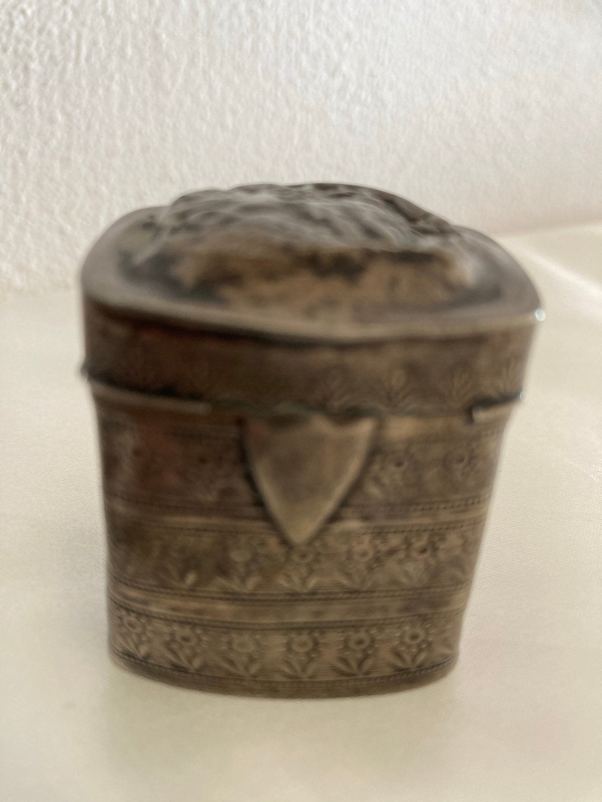 Antiek zilveren lodereindoosje met sponsje, 19e Eeuw, Antiek en Kunst, Ophalen of Verzenden, Zilver