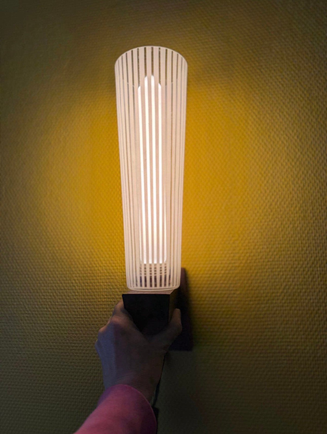 Vintage design wandlamp, jaren 60/70, Ophalen, Zo goed als nieuw, Glas