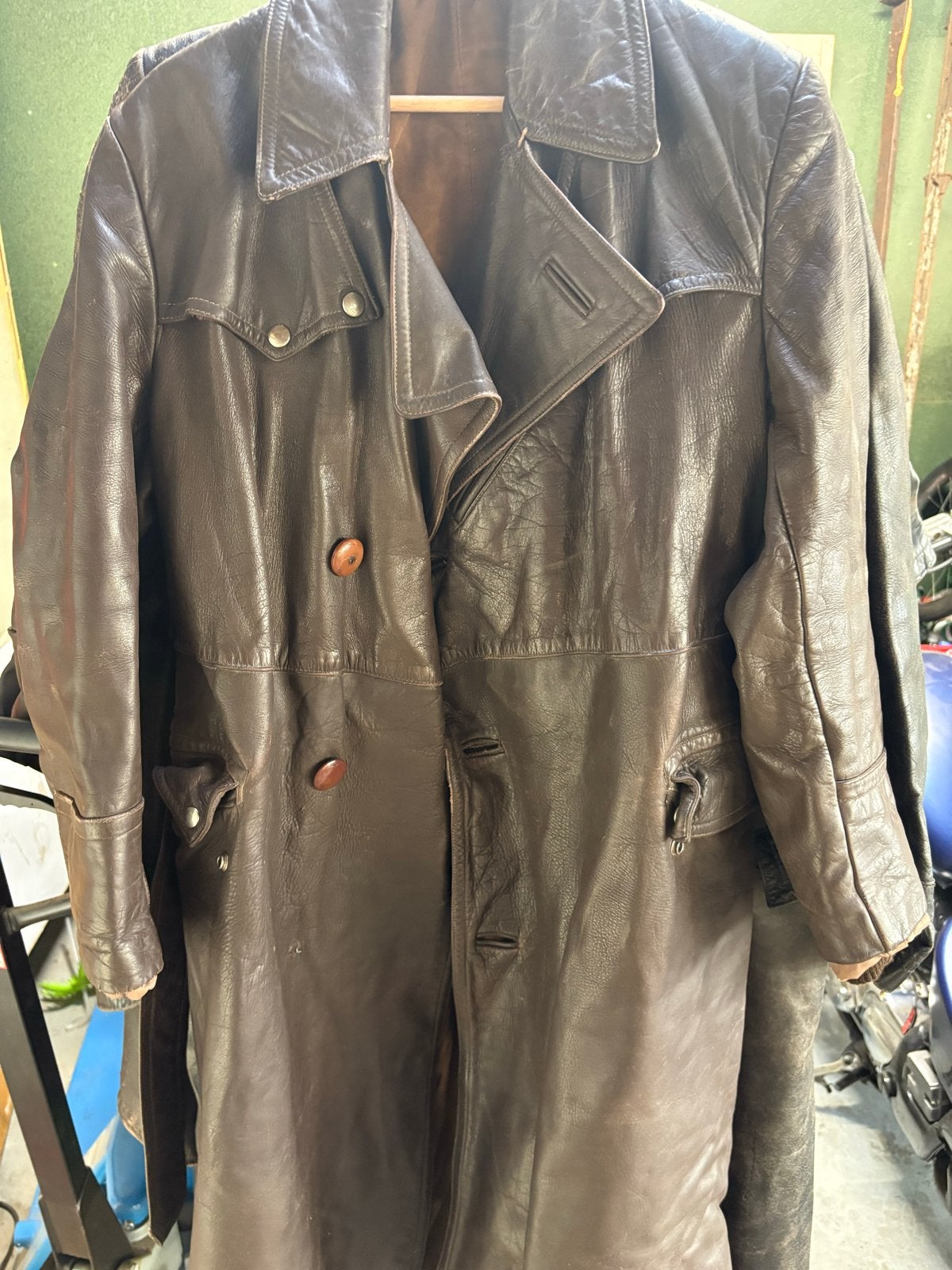 Vintage Leren Jas Solex Jas - Bruin, Ophalen, Gedragen, Overige maten, Bruin