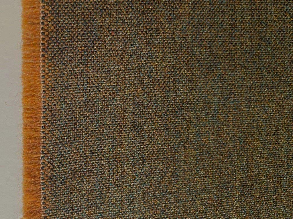 Kvadrat Remix 3 954; petrol + burnt orange; meubelstof, Wol, 120 cm of meer, Oranje, Ophalen of Verzenden