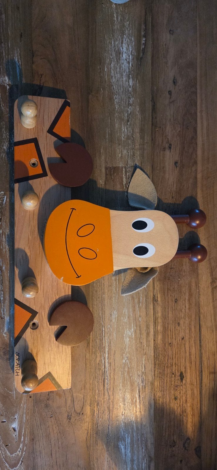 Houten kapstok  Giraffe  Scratch, Ophalen of Verzenden, Gebruikt