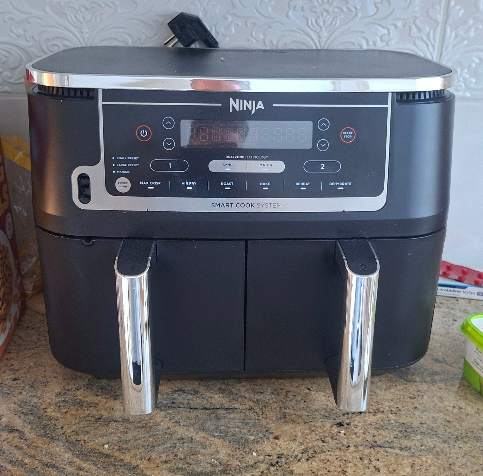 Ninja Foodi Dual Zone Airfryer, Ophalen, Zo goed als nieuw, Airfryer XXL, 1500 gram of meer