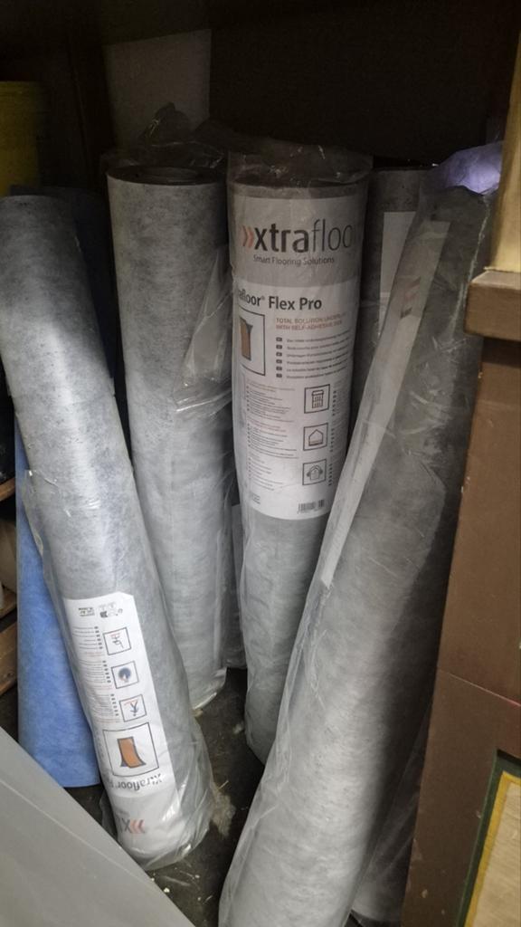 8 rollen Xtrafloor Flex Pro ondervloer, zelfklevend, 75 m² of meer, Modern, Functioneel, Overige typen, Nieuw