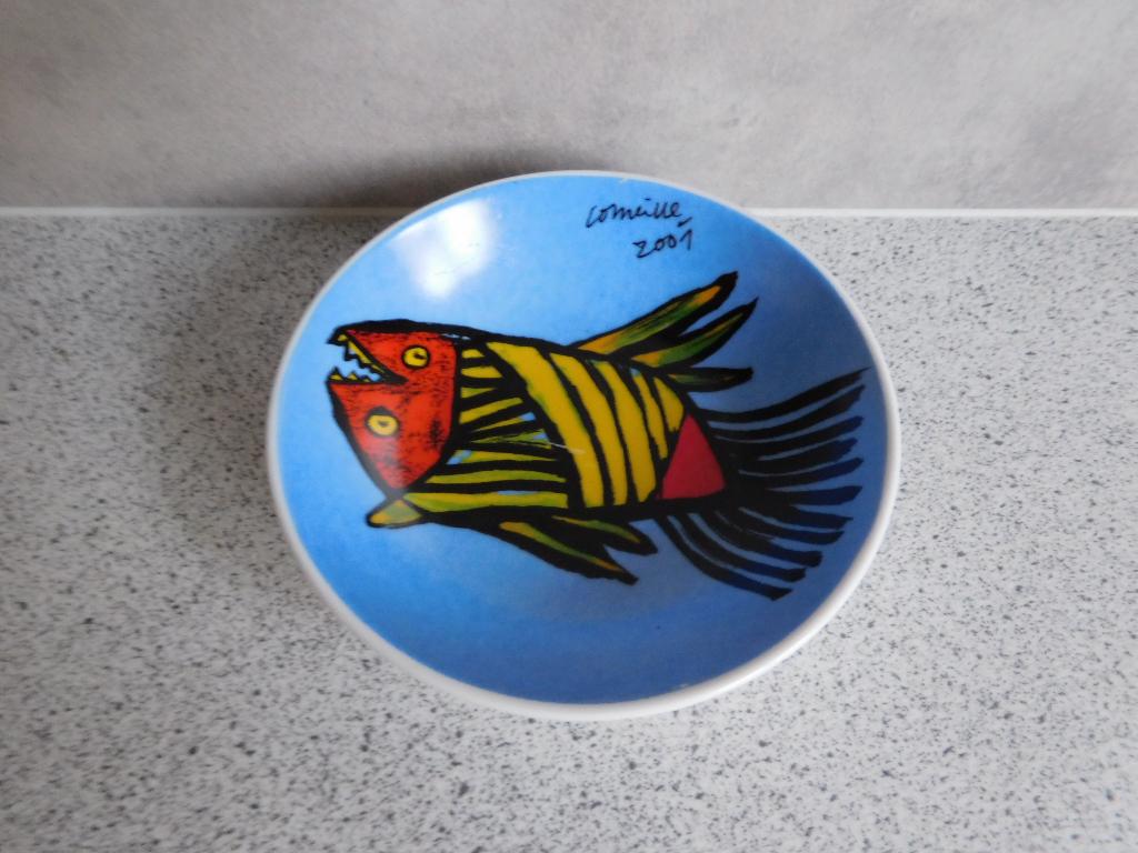 Diep Bord 12 cm. Vis Blauw 2001 Corneille, Ophalen of Verzenden, Zo goed als nieuw, Bord(en), Overige stijlen
