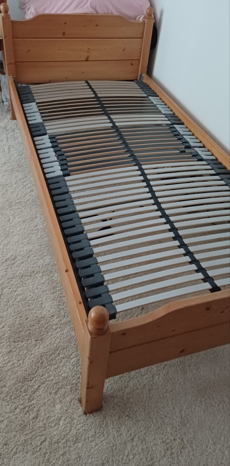 Electrische lattenbodem 90x200, Ophalen, 90 cm, Eenpersoons, Wit