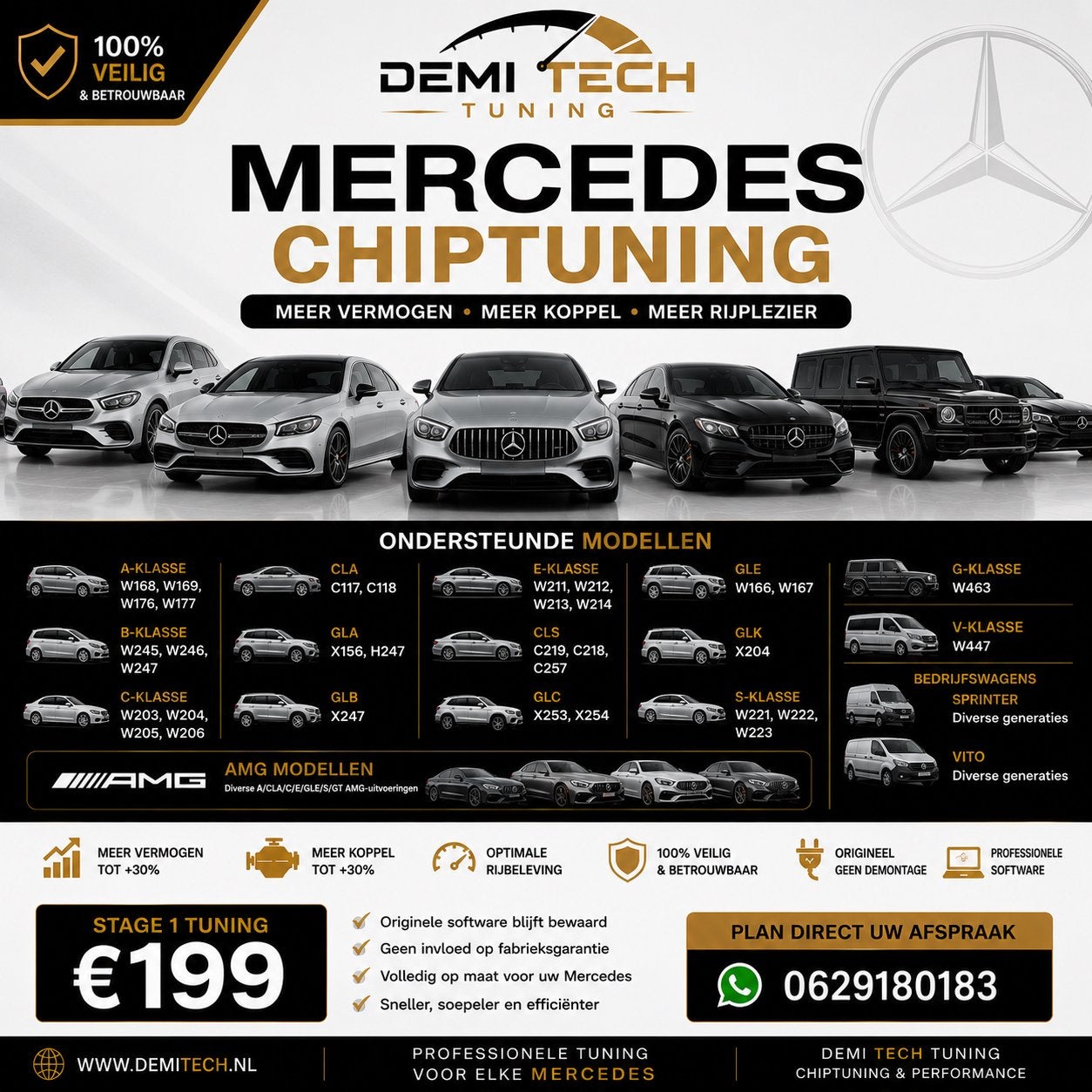 MERCEDES CHIPTUNING STAGE 1, Ophalen