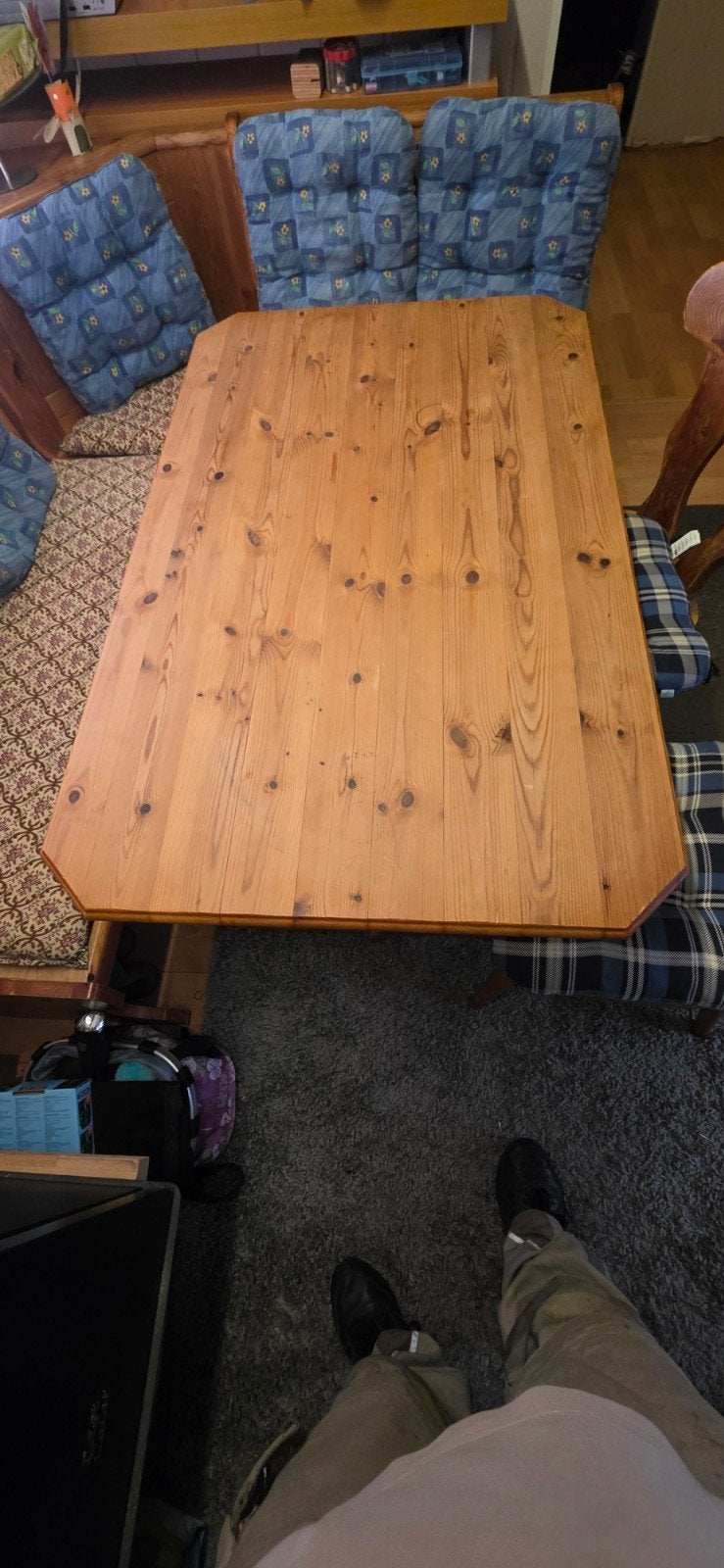 Eckbank met opbergkisten en tafel - 172x134 cm, Ophalen, Gebruikt, 100 tot 150 cm, 150 tot 200 cm