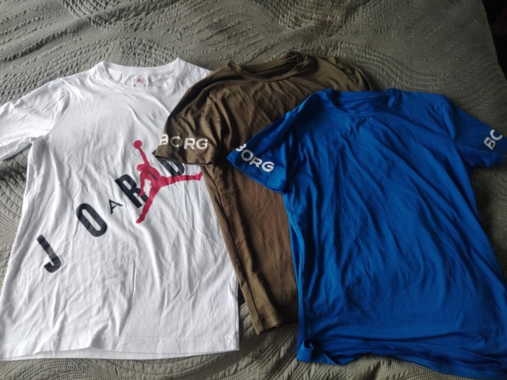 3 T-shirts: Jordan en Björn Borg (maat 174), Kinderen en Baby's, Kinderkleding | Maat 164, Ophalen of Verzenden