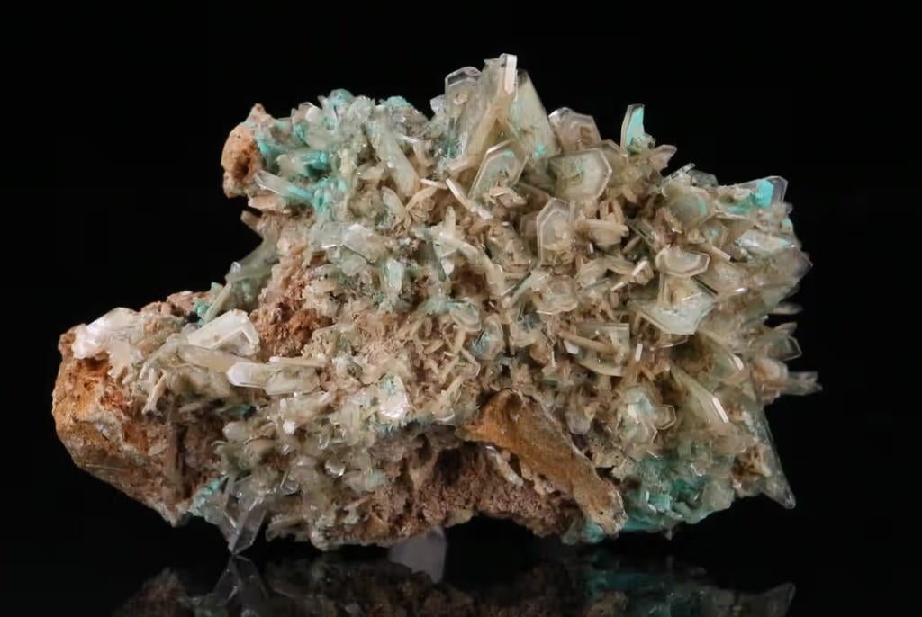 Malachiet in Bariet, Shangulowé Mine, Katanga=VERKOCHT, Verzamelen, Mineralen en Fossielen, Mineraal, Ophalen of Verzenden