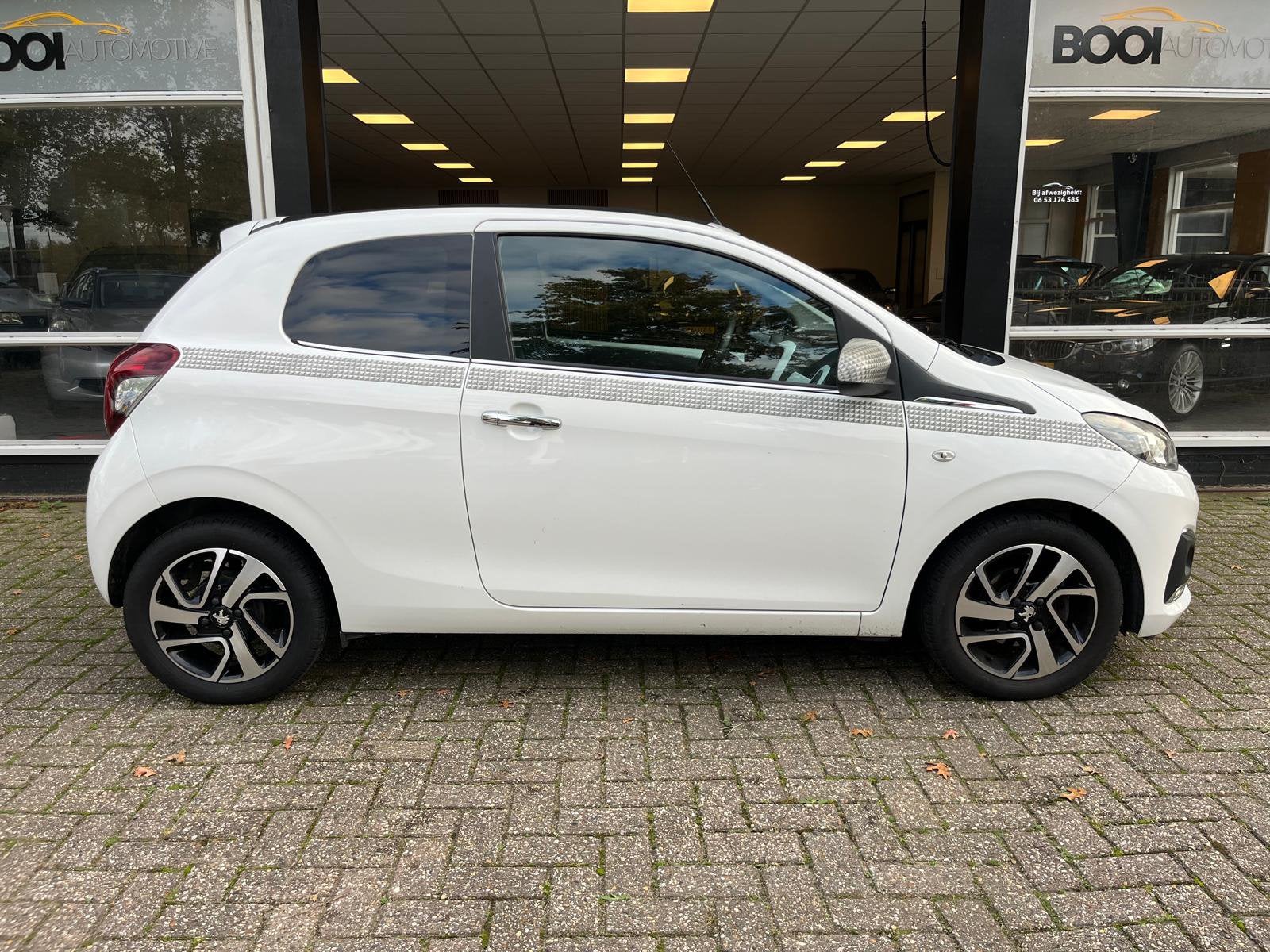 Peugeot 108 1.0 12V E-vti TOP Cabriolet Clima cruisecontrol, Auto's, Voorwielaandrijving, Stof, Zwart, Cabriolet