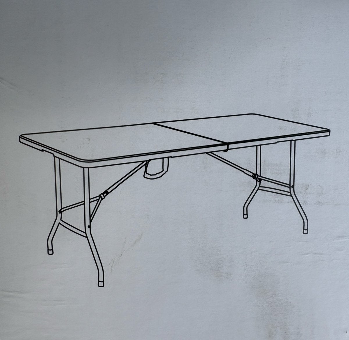 Inklapbare tafel LG 1001082 kleur wit 74 x 74 x 180 NIEUW, Caravans en Kamperen, Kampeermeubelen, Ophalen, Nieuw, Campingtafel