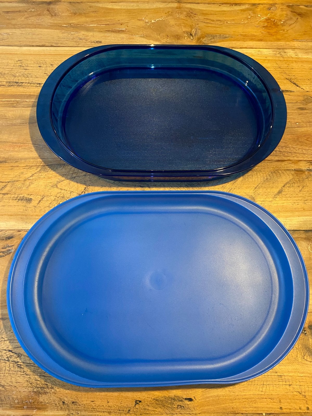 Tupperware schaal, Ophalen of Verzenden, Blauw, Schaal