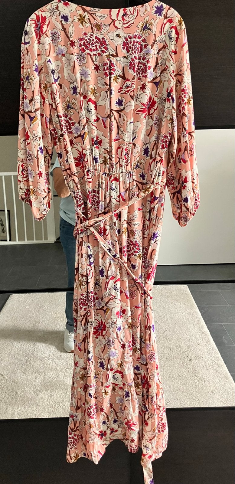 Cotton Club roze bloemenjurk maat XL, Ophalen, Maat 42/44 (L), Zo goed als nieuw, Roze