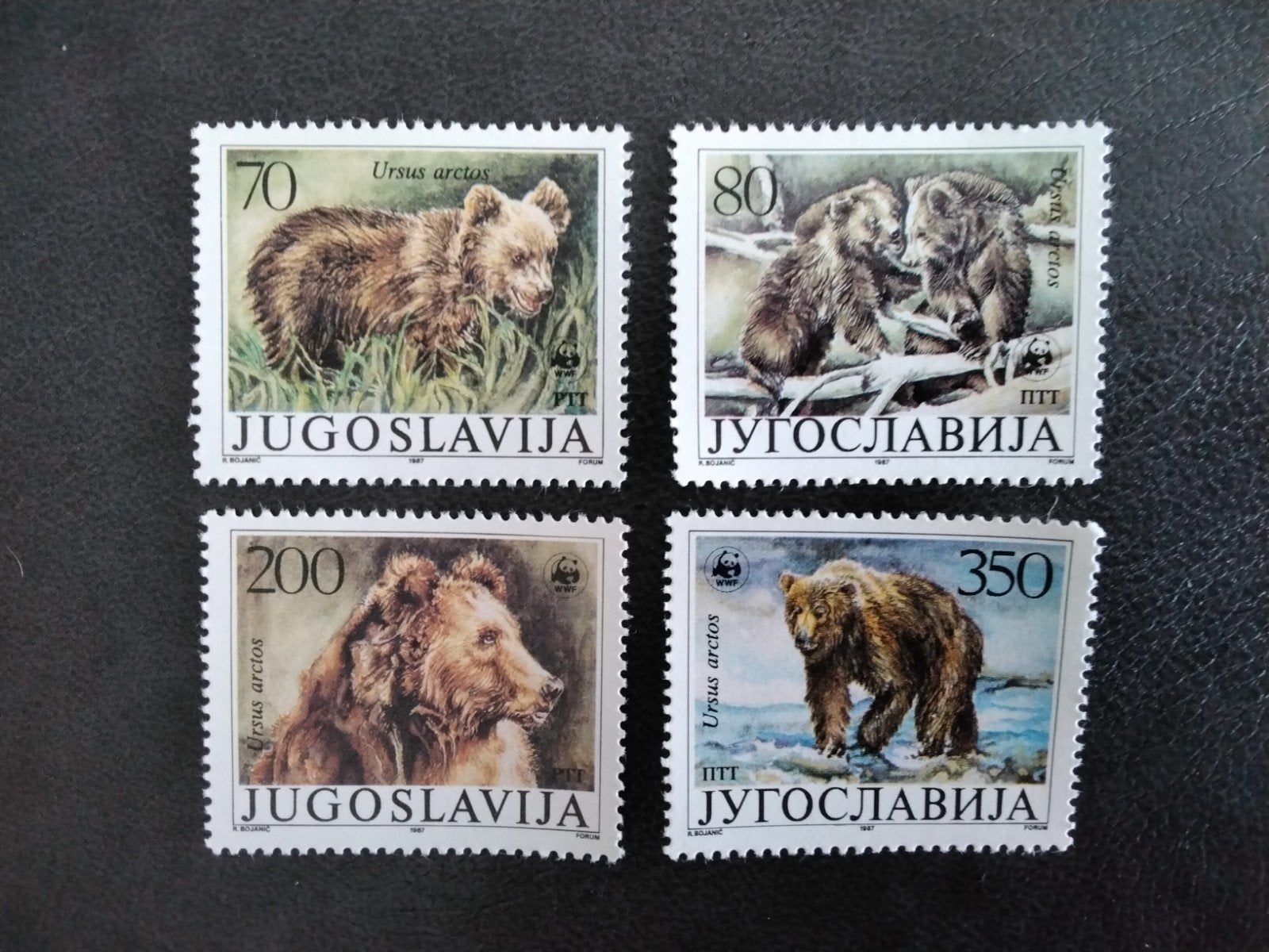 WWF Zegels Bruine beren 1987 postfris, Verzenden, Postfris, Dier of Natuur