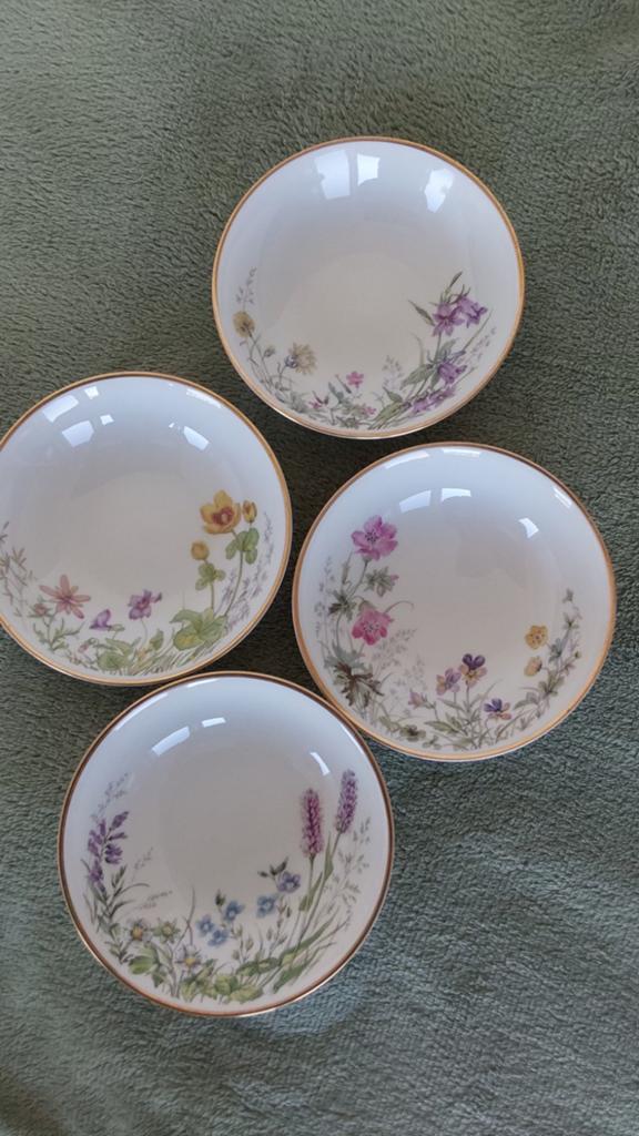 4  krautheim selb bavaria schaaltjes met bloemendecor, Antiek en Kunst, Ophalen of Verzenden
