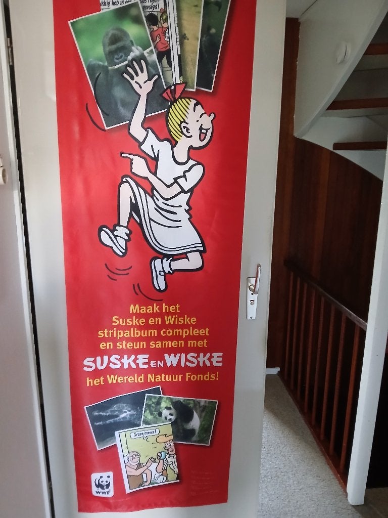 Suske Wiske banier 60x200 cm wnf actie, Ophalen of Verzenden, Nieuw, Overige typen