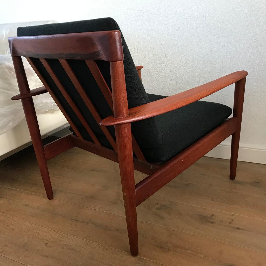 Vintage PJ56 fauteuil stoel Grete Jalk P. Jeppesen Deens, Huis en Inrichting, Gebruikt, 75 tot 100 cm, Ophalen of Verzenden, Nvt