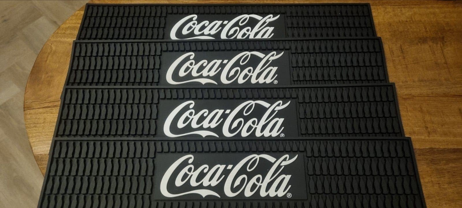 4 Coca-Cola Bar Matten / Lekbakken - 13x60 cm, Verzamelen, Ophalen of Verzenden