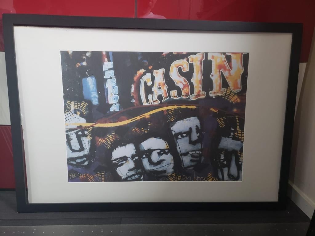 Herman Brood Casino, 50 tot 75 cm, Ophalen of Verzenden, 75 tot 100 cm, Print