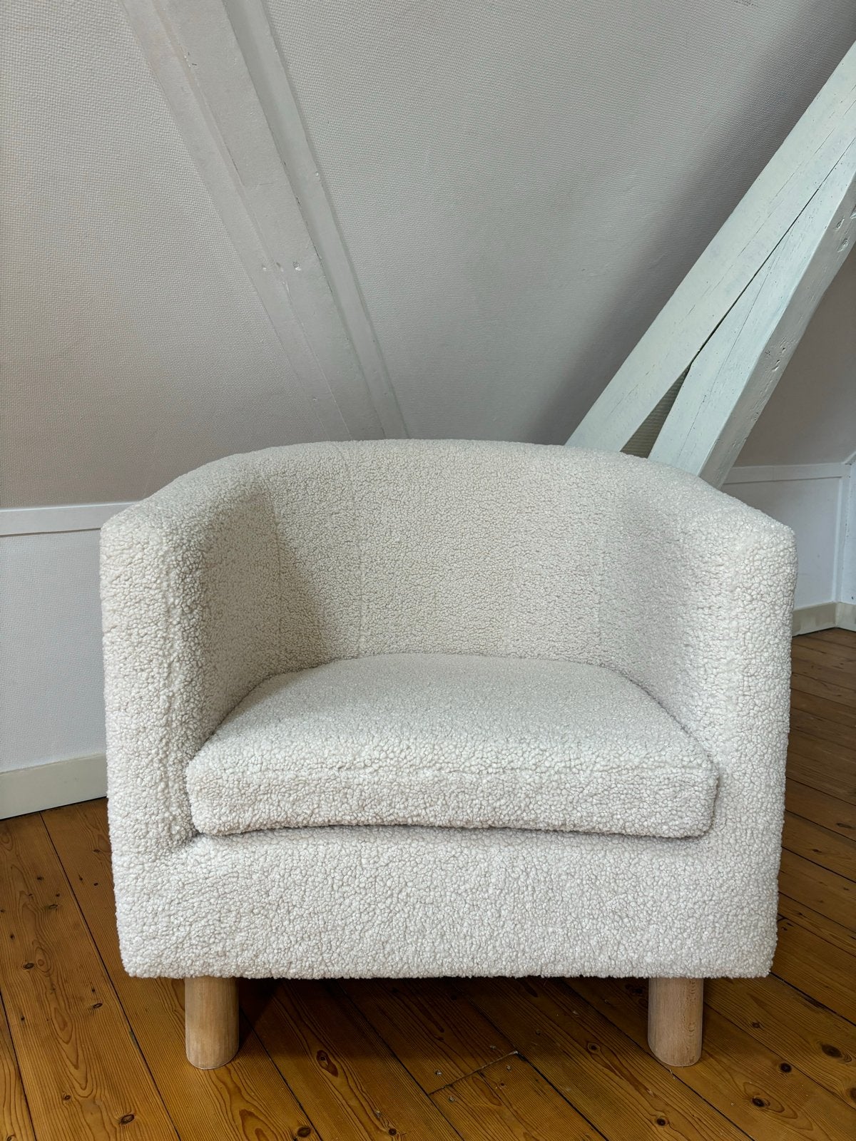 Crème Teddy Fauteuil -  merk Gelderland, Ophalen, Nieuw, Stof, 75 tot 100 cm