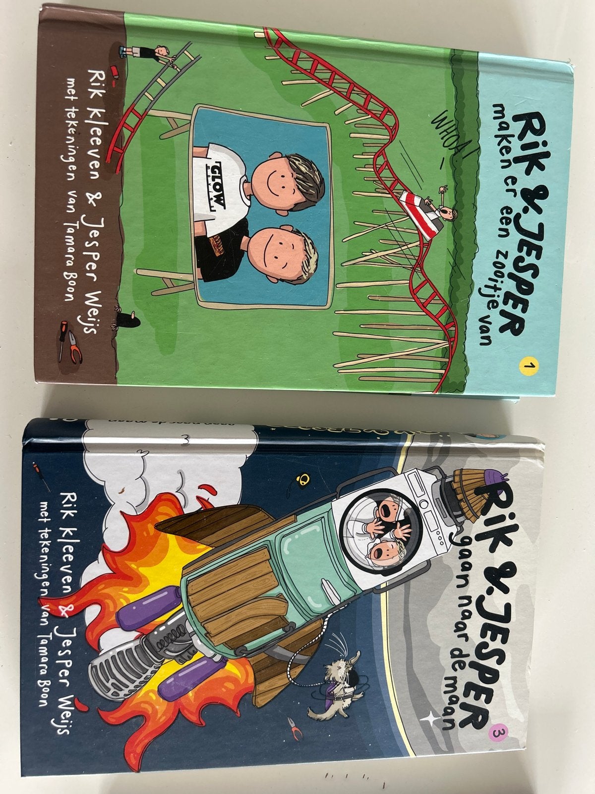Rik & Jesper boeken: 'maken er een zooitje van' en 'gaan naa, Ophalen, Zo goed als nieuw, Fictie algemeen