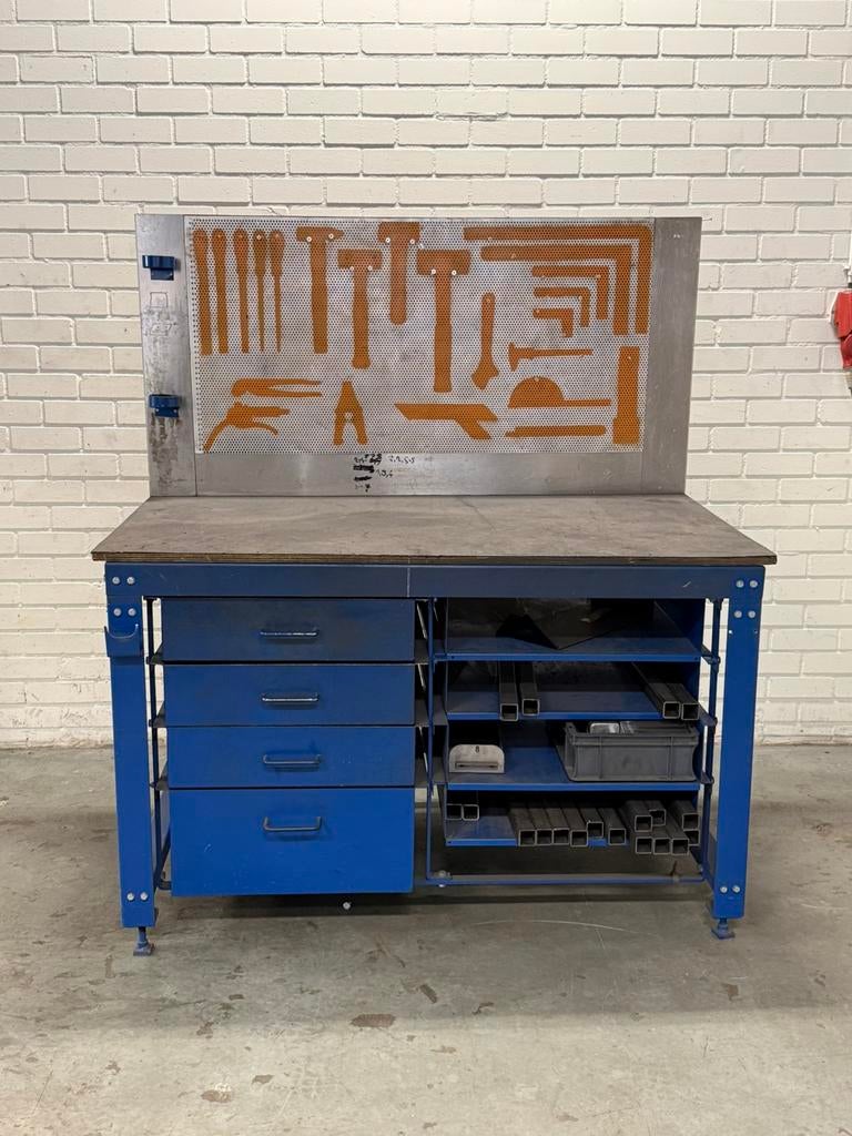 Werkbank met gereedschapsbord,, Ophalen, Dimatech, Dimatech, Dimatech