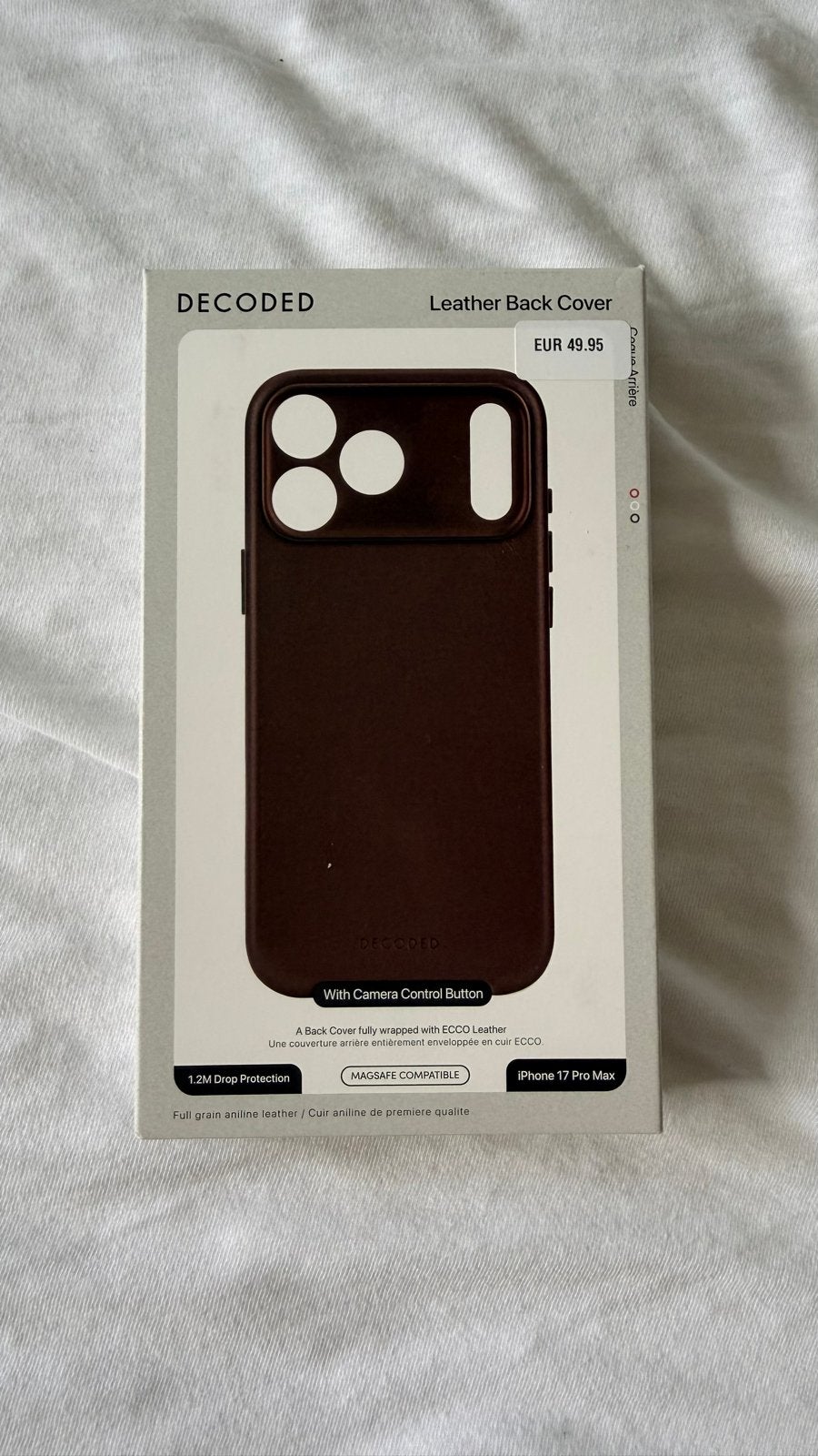 Decoded Leren Back Cover iPhone 17 Pro Max - Bruin, Ophalen, IPhone 17, -, -