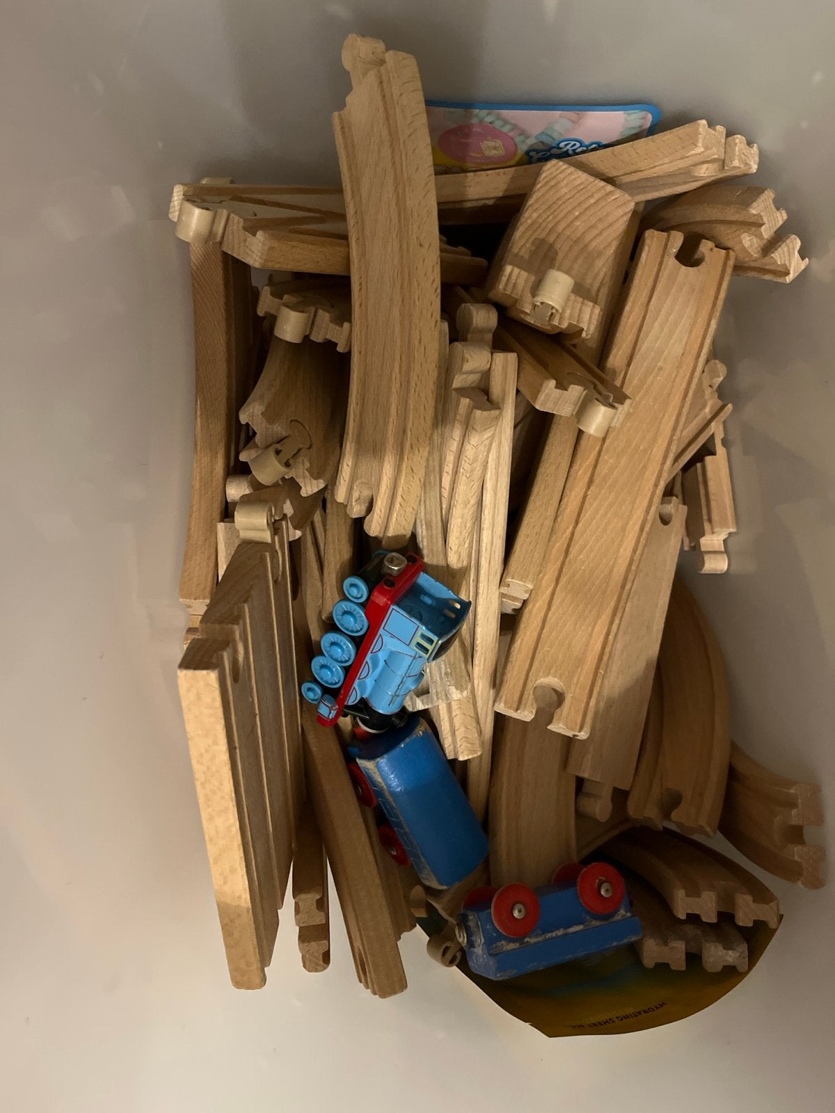 Houten treinbaan met locomotief en wagons, Ophalen, Gebruikt, Overige typen