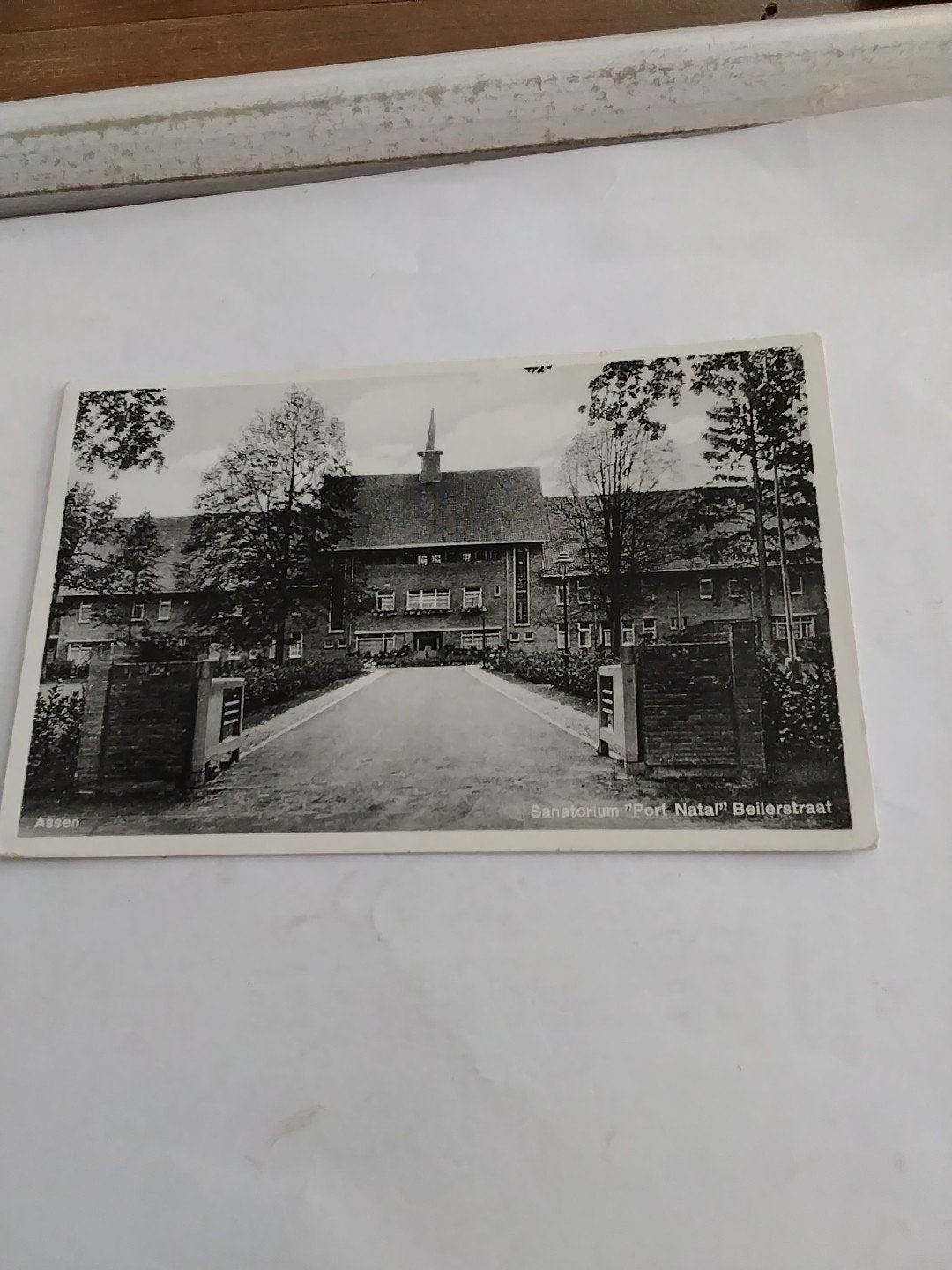 Oude Ansichtkaart Sanatorium 'Port Natal' Assen 1938, Ophalen of Verzenden, 1920 tot 1940, Gelopen, Drenthe