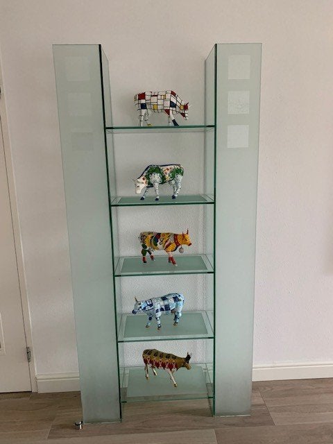 Glazen design rek, Ophalen of Verzenden, Zo goed als nieuw, Glas, Cd's