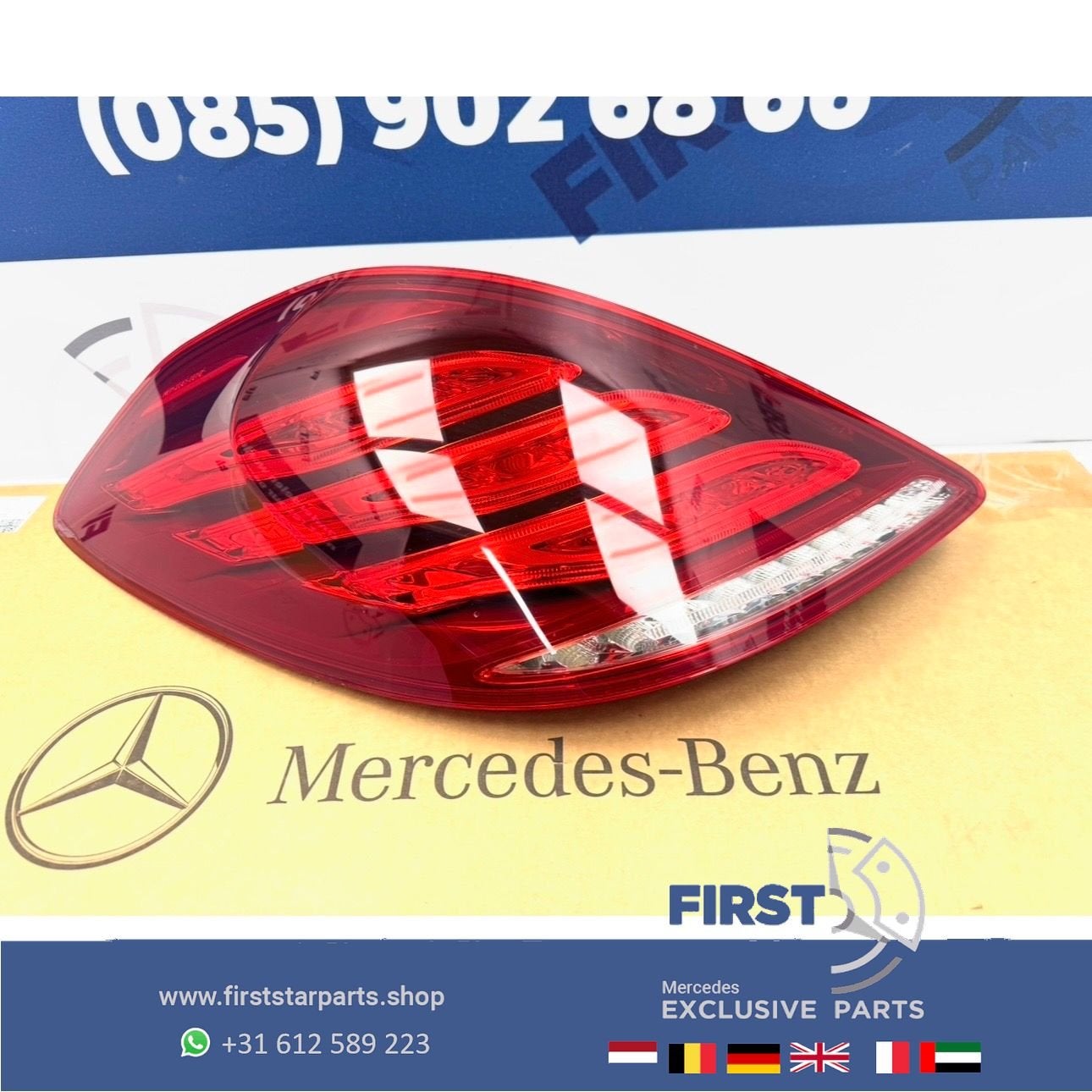 W222 S KLASSE ACHTERLICHT LINKS A2229065401 VOL LED LINKER A, Gebruikt, -, Ophalen of Verzenden, -