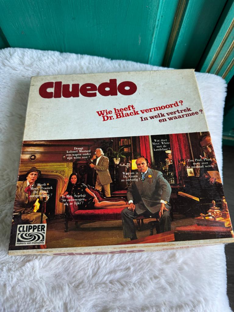 Cluedo Bordspel Clipper Jaren '70 - Vintage Moordmysterie, Drie of vier spelers, Ophalen of Verzenden, Gebruikt