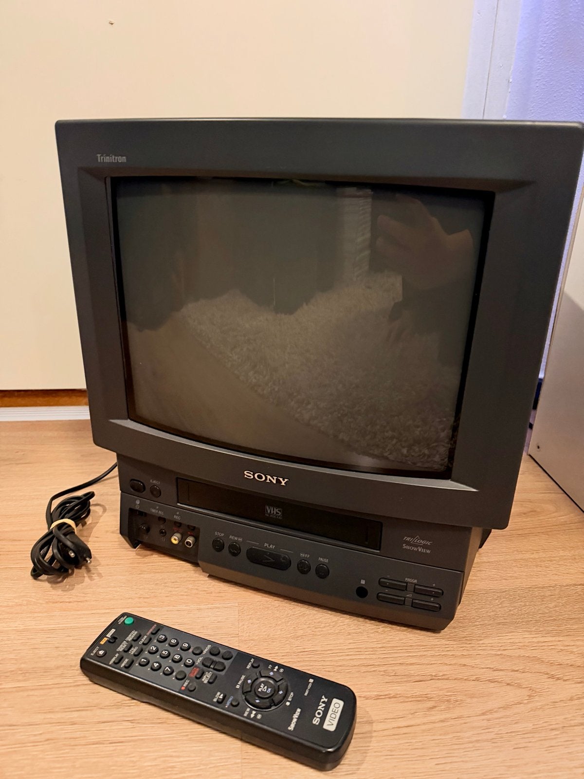 Sony Trinitron 14 inch TV met ingebouwde VHS-videorecorder, Ophalen, Gebruikt, Minder dan 40 cm, Sony