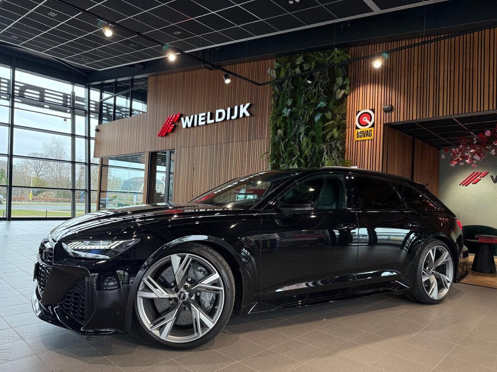 Audi RS 6 Avant 4.0 TFSI quattro Keramisch Pano Dynamic + Ca, Auto's, Audi, Automaat, Gebruikt, 600 pk, Leder