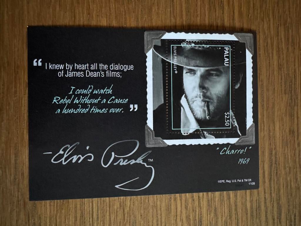 Palau blok Elvis Presley, Ophalen of Verzenden, Postfris