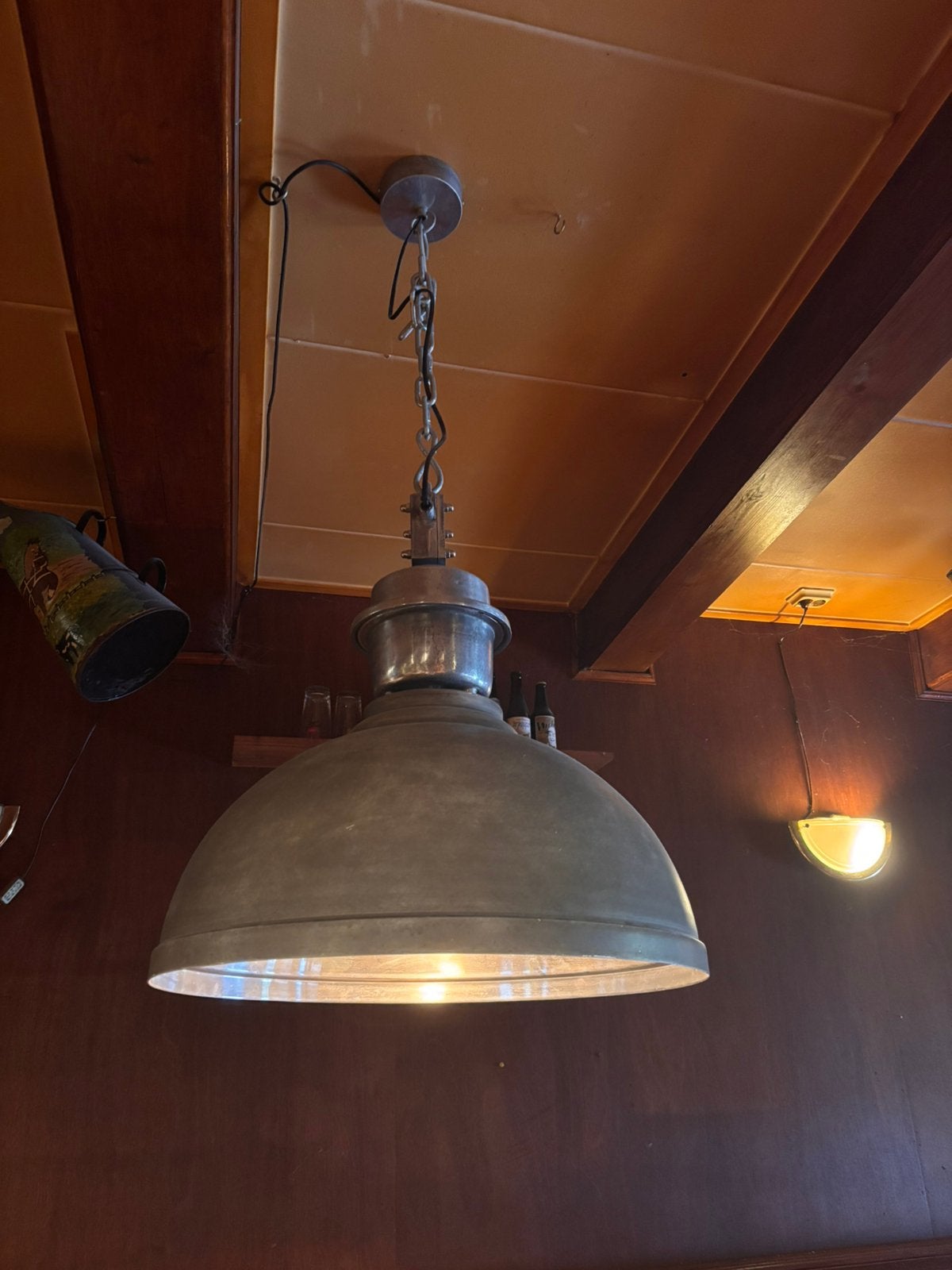 Industrieële hang lamp, Huis en Inrichting, Ophalen, Zo goed als nieuw, Minder dan 50 cm
