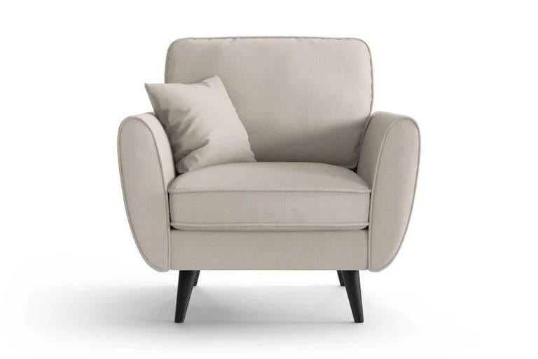 Fauteuil Zara linnen - beige, Huis en Inrichting, Fauteuils, Ophalen, Nieuw, 75 tot 100 cm, Stof