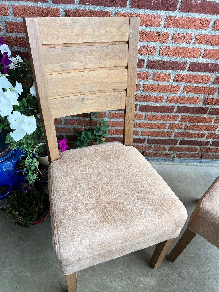 Stoelen eethoek - Gratis af te halen, Huis en Inrichting, Stoelen, Ophalen, Bruin, Zo goed als nieuw, Vier