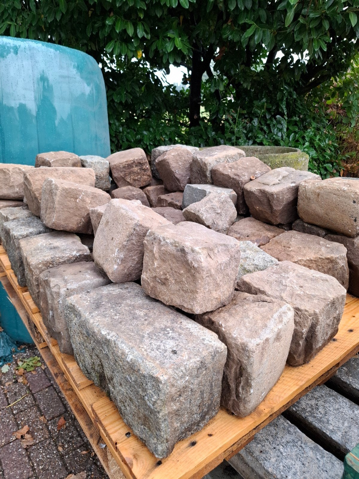 Natuurstenen keien, Tuin en Terras, Ophalen, Gebruikt, Graniet, Kei