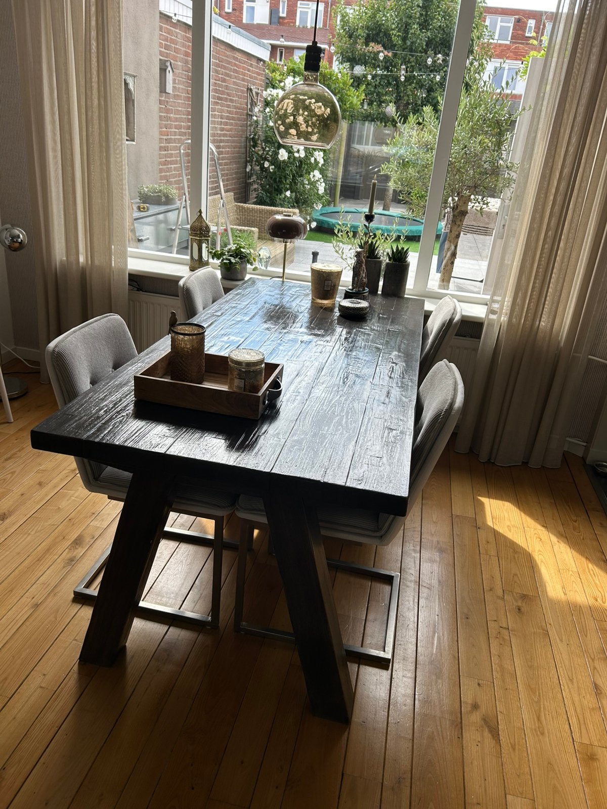 Eettafel 190x90, Ophalen, Zo goed als nieuw, Rechthoekig, 50 tot 100 cm