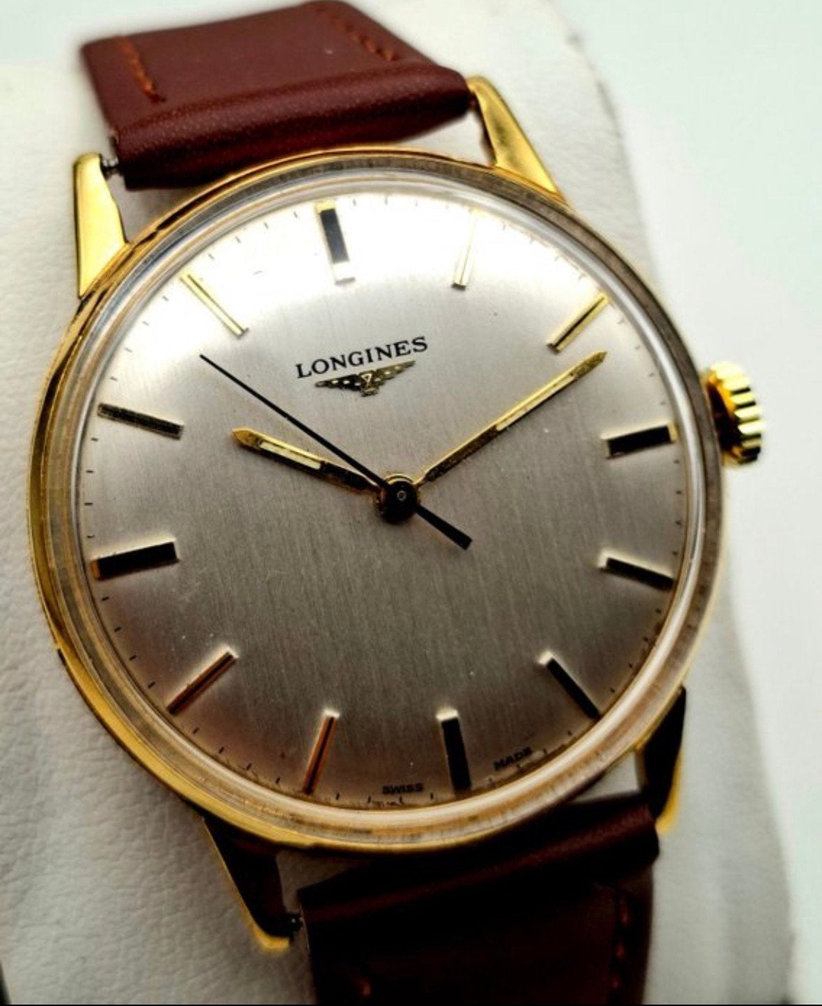 # Prachtig vintage Longines polshorloge #, Ophalen of Verzenden, Leer, Overige merken