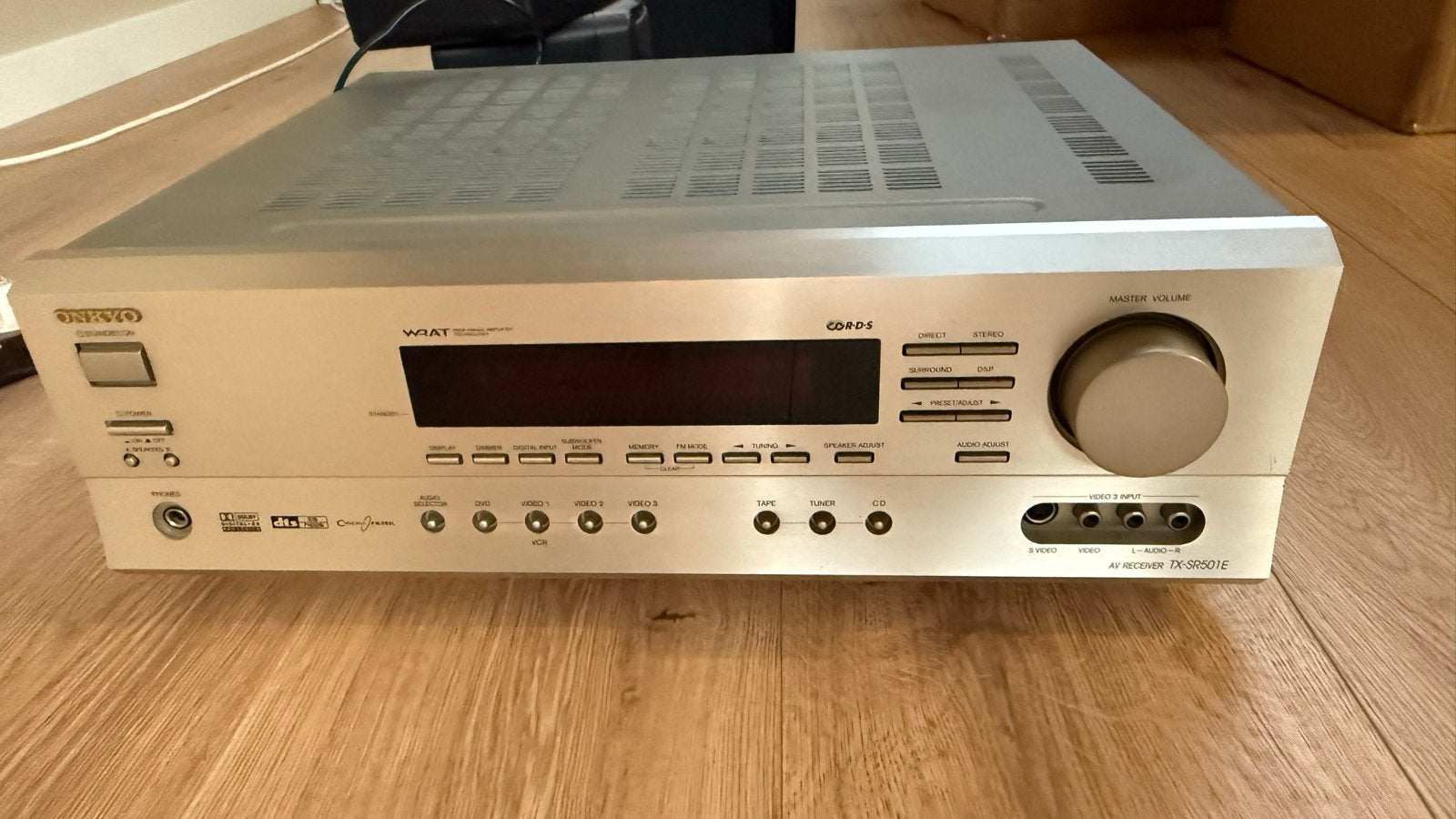 Onkyo TX-SR501E AV Receiver - Zilver, Gebruikt, Ophalen of Verzenden, 120 watt of meer, Onkyo