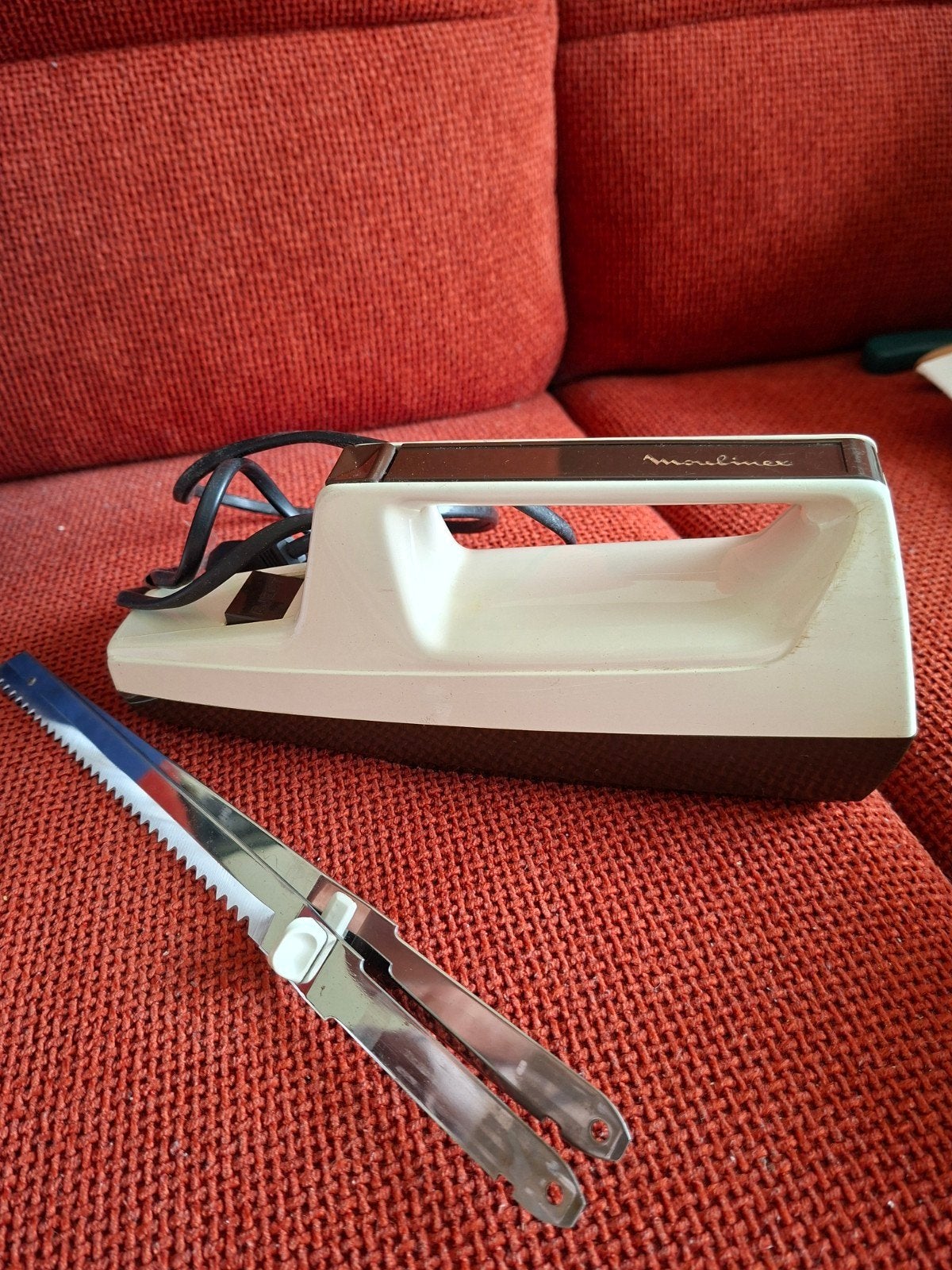 Vintage Moulinex Elektrisch Mes met Zaagblad, Witgoed en Apparatuur, Ophalen of Verzenden, Gebruikt