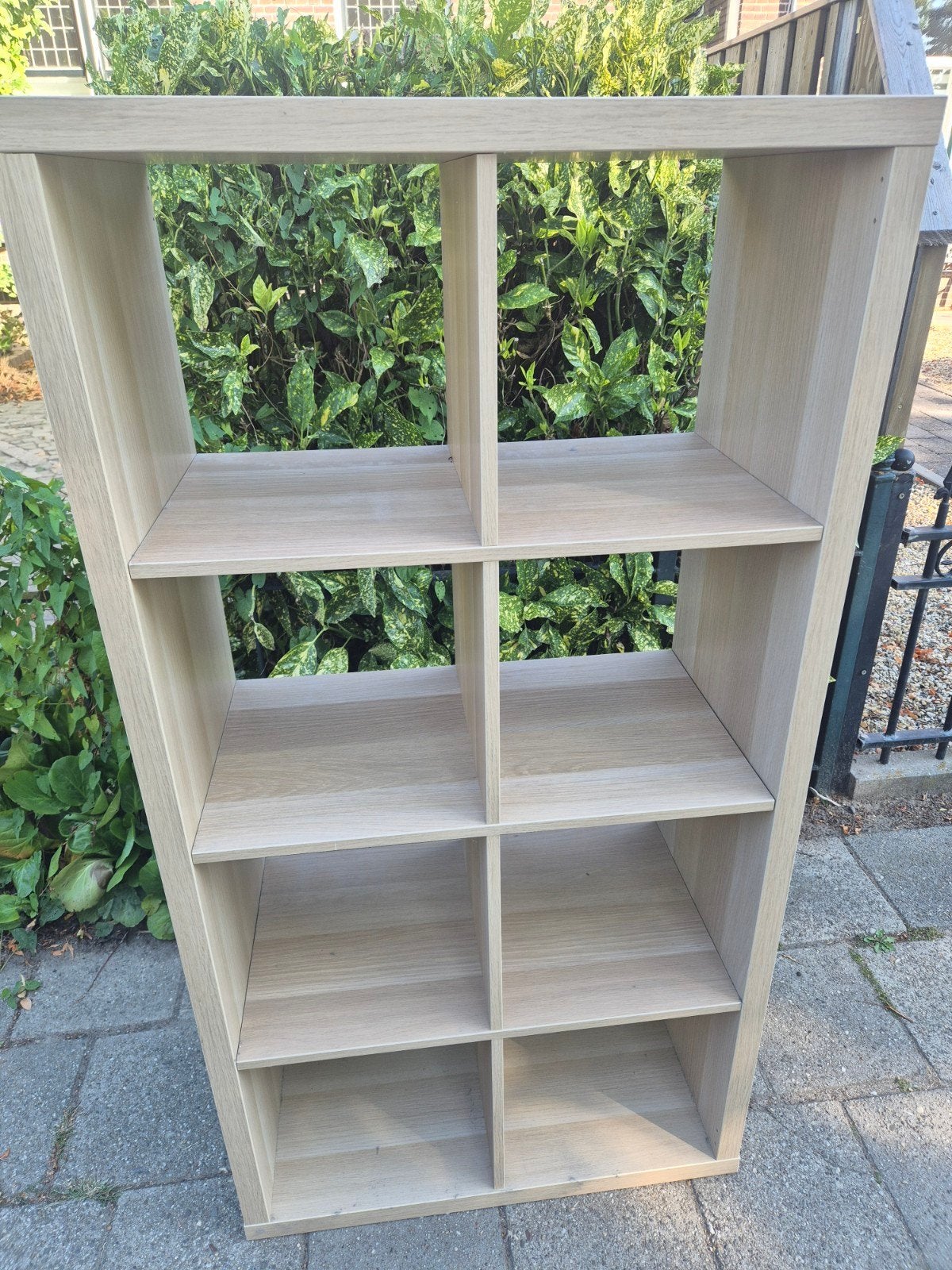 ikea kallax 8 vaks lichtbruin, Huis en Inrichting, Kasten | Boekenkasten, Ophalen, 25 tot 50 cm, 100 tot 150 cm