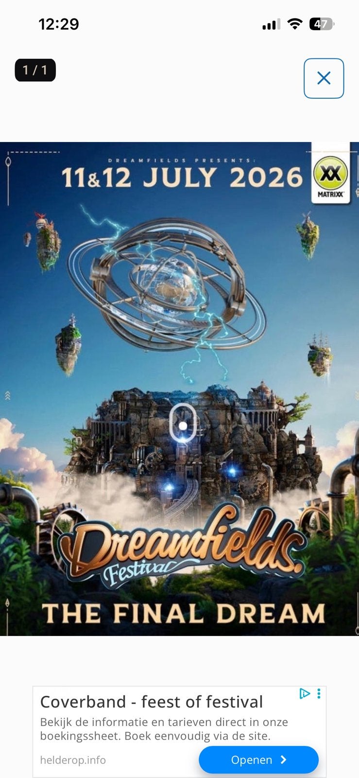 2 combi tickets voor Dreamfields en Dreampop, Twee personen