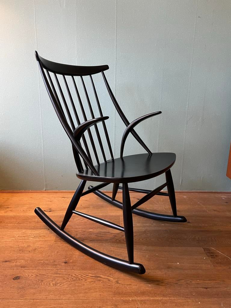 Schommelstoel Deens design Illum Wikkelsø, Huis en Inrichting, Stoelen, Ophalen, Zwart, Nvt, Eén